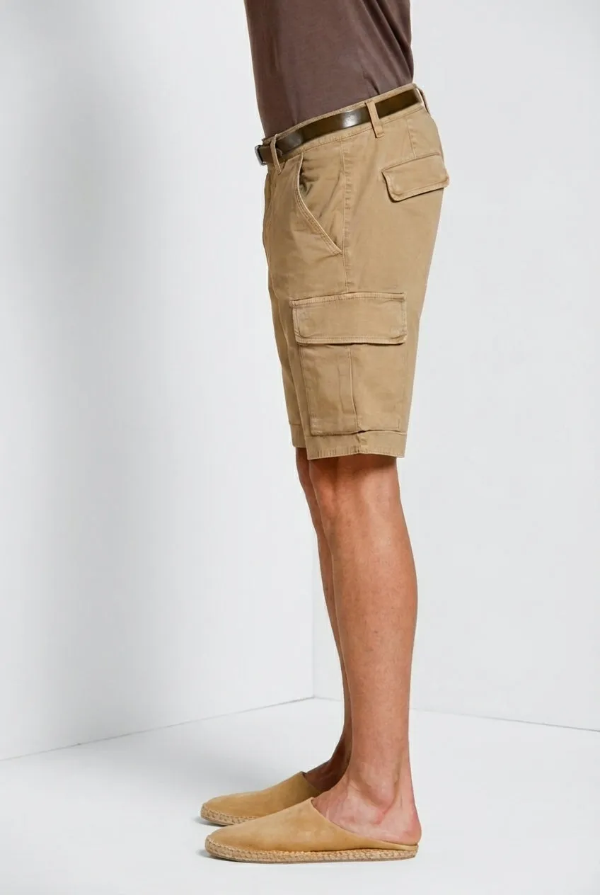 Mason's Chile Slim cargo shorts beige satin