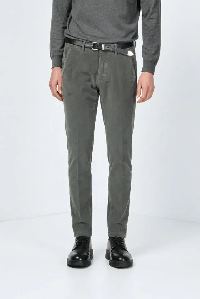 Mason's Torino chinos mørkegrå slim fløjl