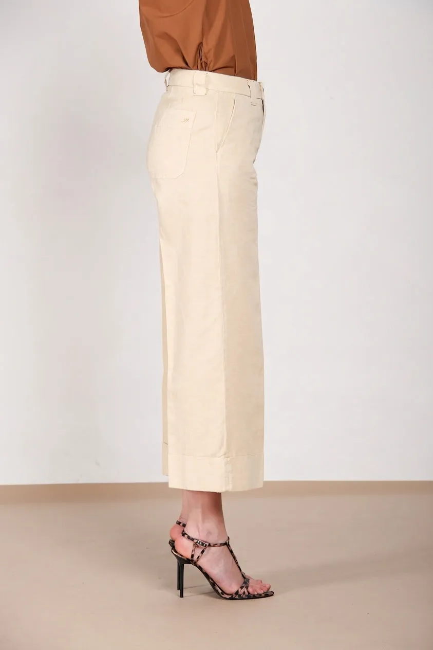 Mason's New York Studio Cropped chino kridt hør