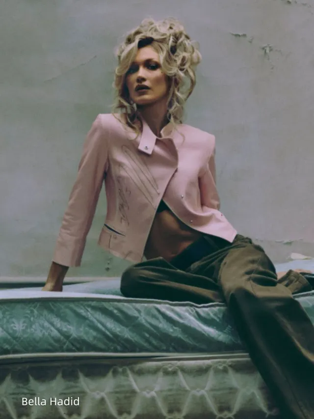 Miss Sixty Lambskin læderjakke lyserød S