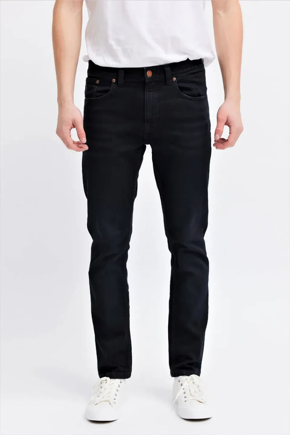 Organsk Atmosphere Black n Gold skinny jeans sort