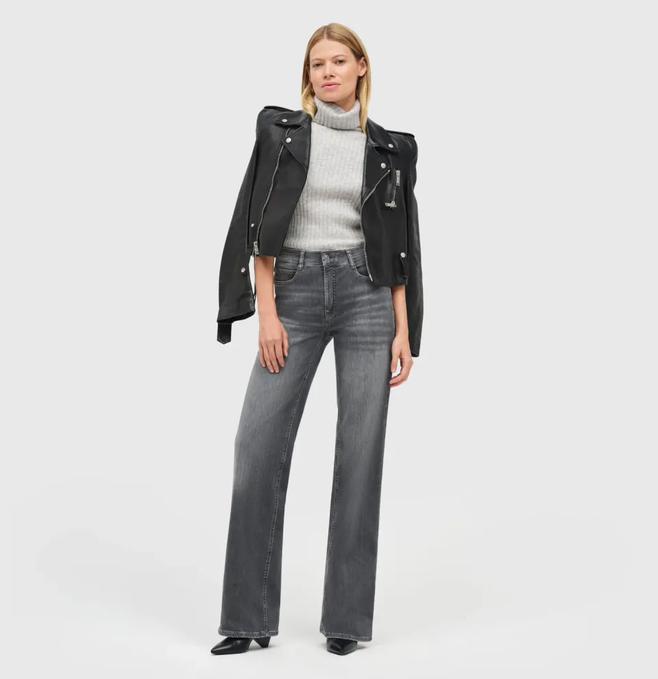 MAC Wide 5228-90-0387L jeans grå wide fit