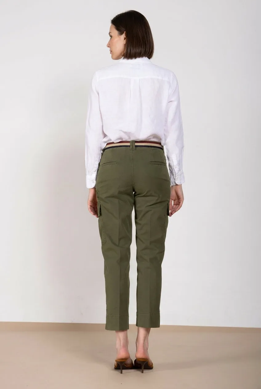Mason's Marlene Cargo cargo bukser skovgrøn carrot fit