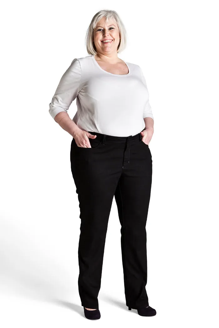 Merrytime Maria Regular jeans sort løs pasform