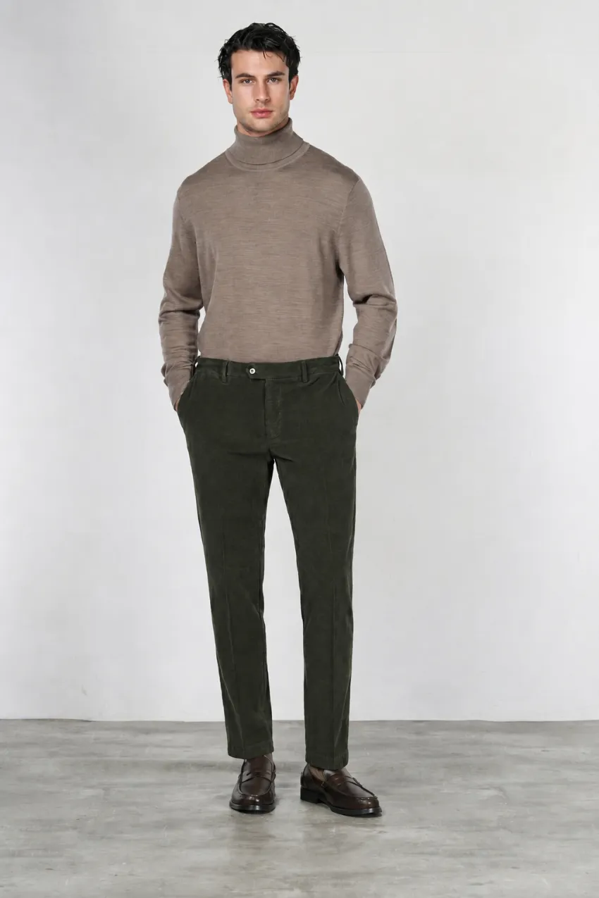 Mason's New York chino bukser skovgrøn fløjl regular