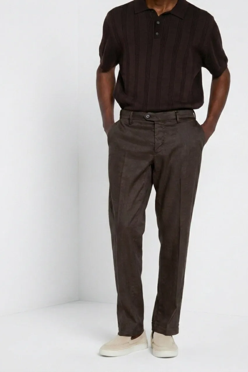 Mason's New York Icon Flex chino brun hør