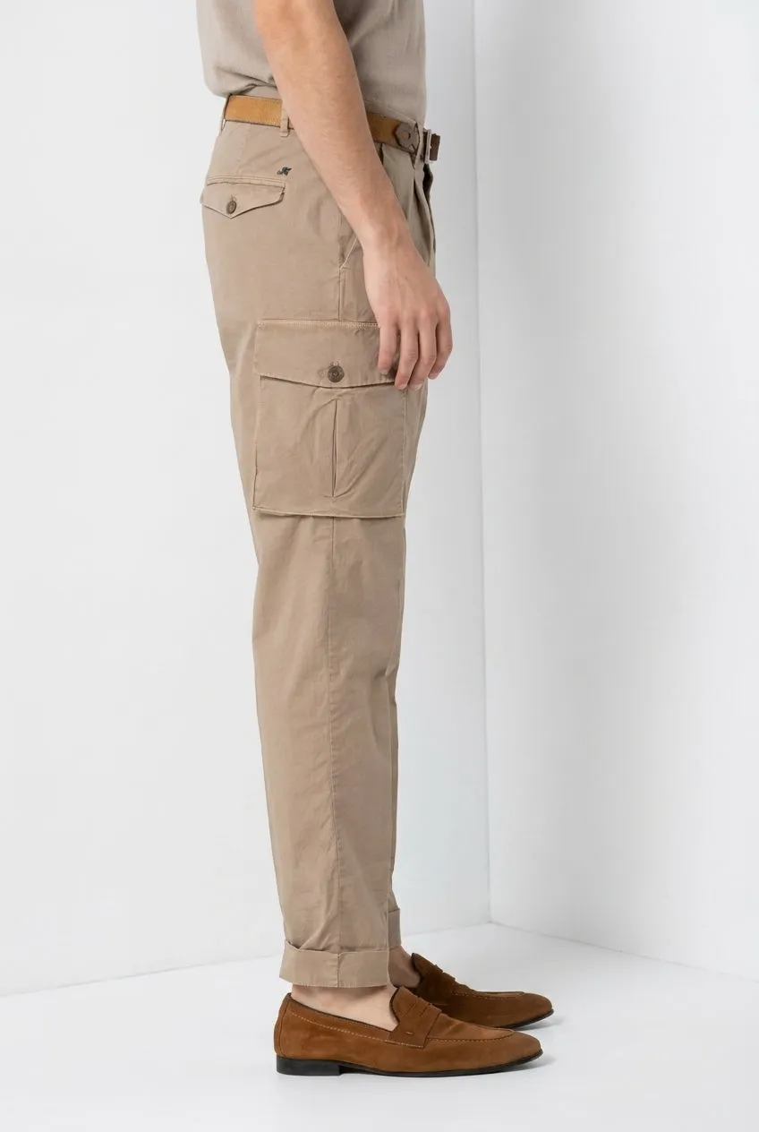 Mason's Boston cargobukser khaki relaxed fit