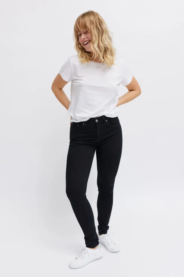 Organsk Breeze Black Sapphire jeans sort stretch slim