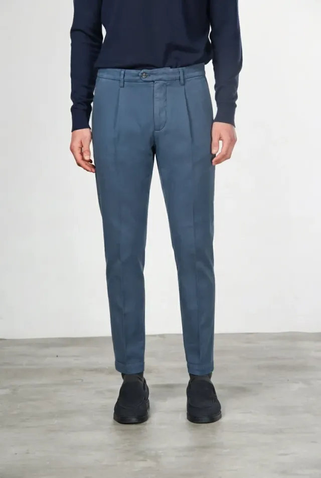 Mason's Torino 1 Pince chinos royalblå slim fit