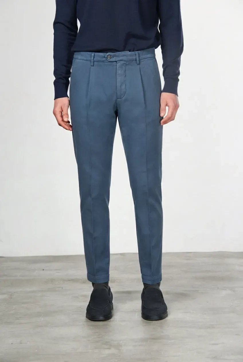 Mason's Torino 1 Pince chinos royalblå slim fit