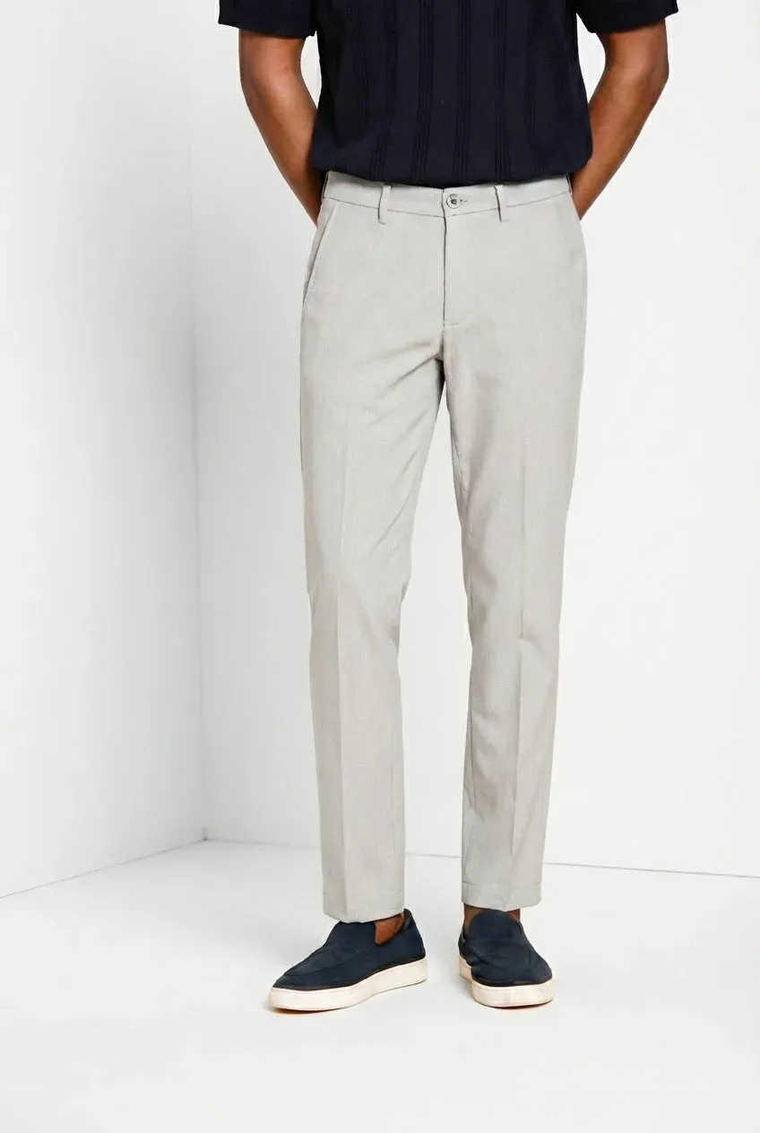 Mason's Milano chino grå sildebensmønster extra slim
