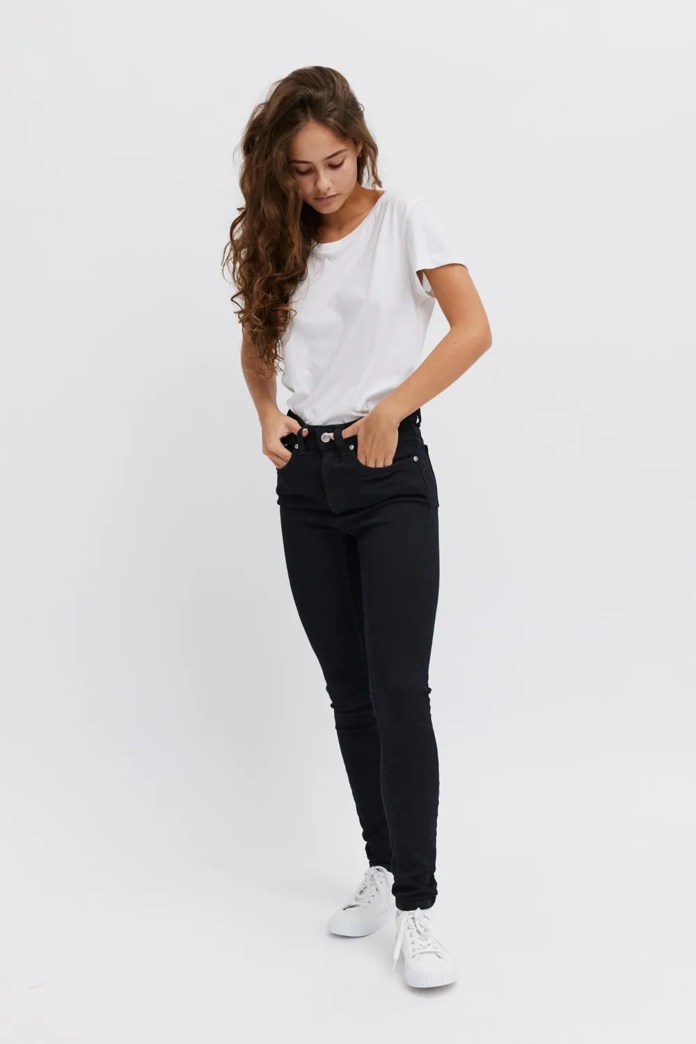 Organsk Breeze Midnight Blues skinny jeans sort str 30