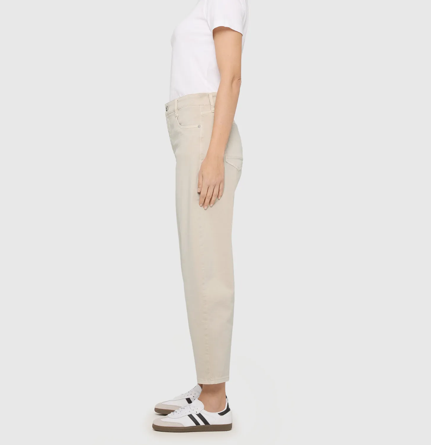 MAC Danni 2.3 Barrel gabardinebukser beige loose fit