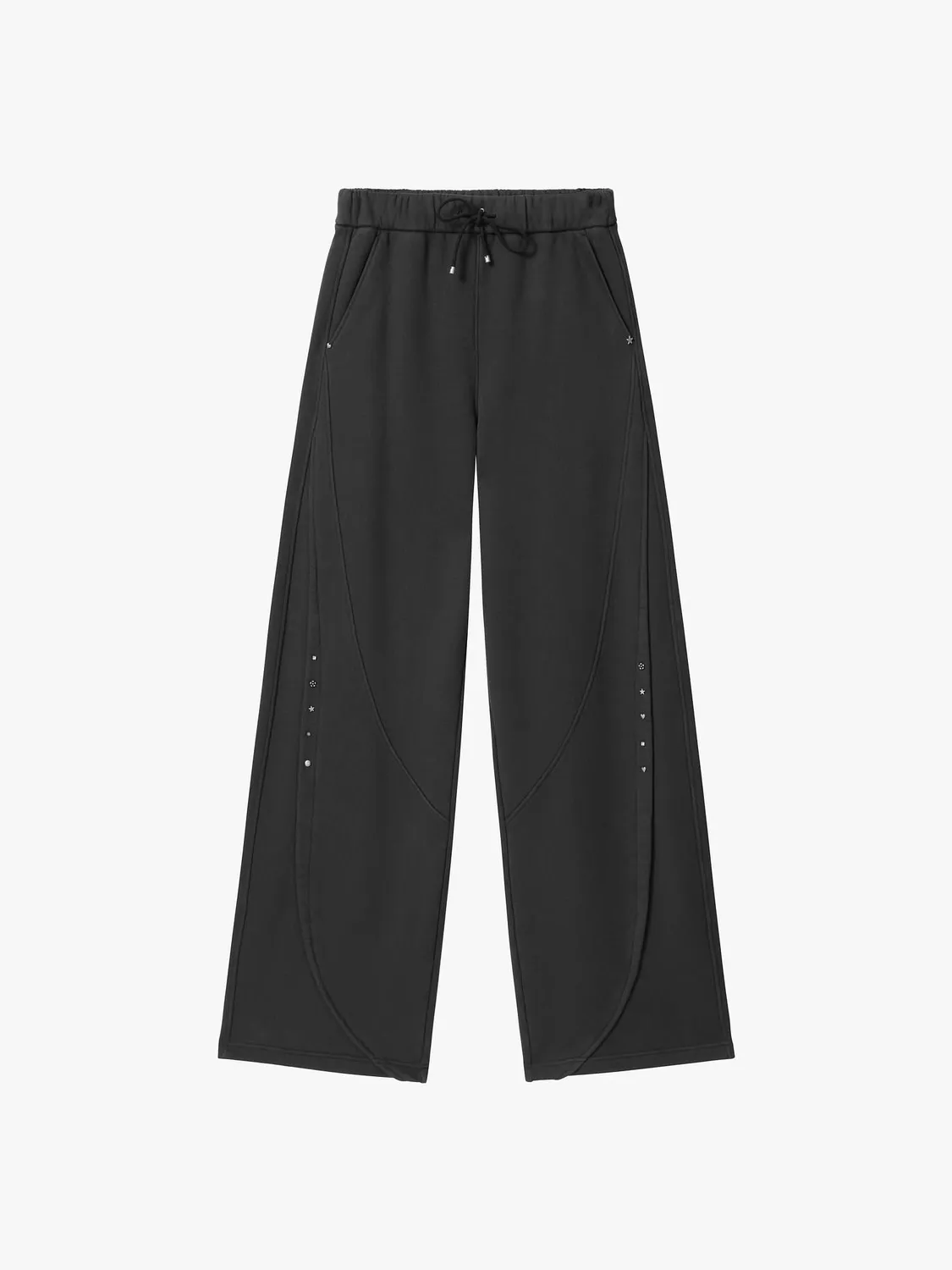Miss Sixty Studded Barrel-Leg Bukser dark grey bomuld