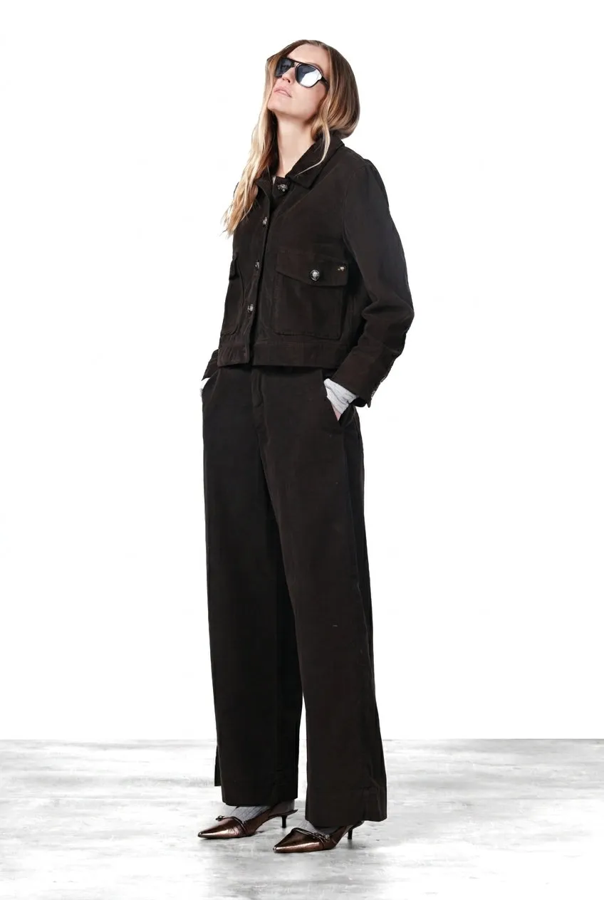 Mason's New York Wide chinos brune fløjl wide leg