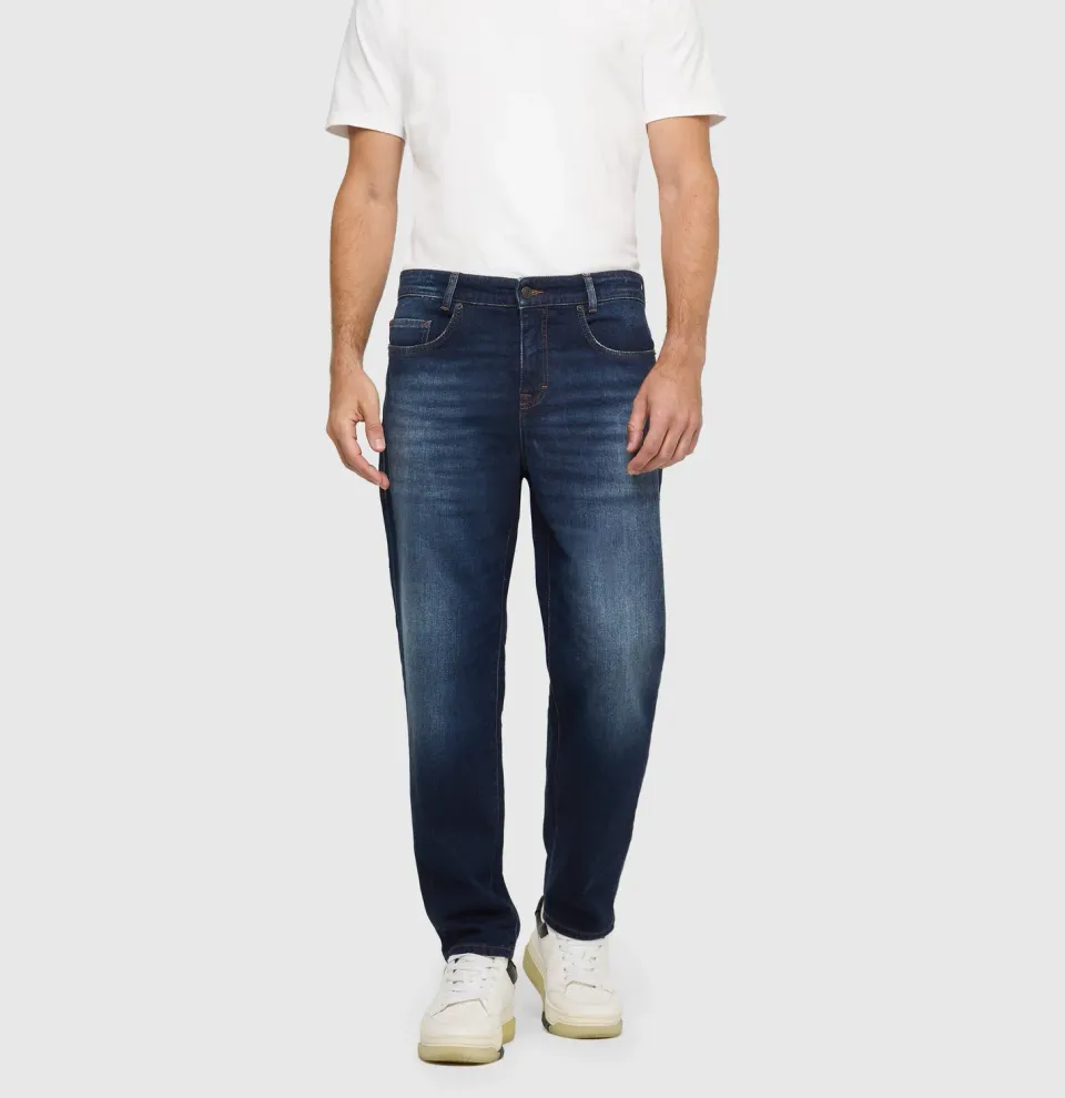 MAC Dan 0770-00-1984L jeans mørkeblå tapered fit