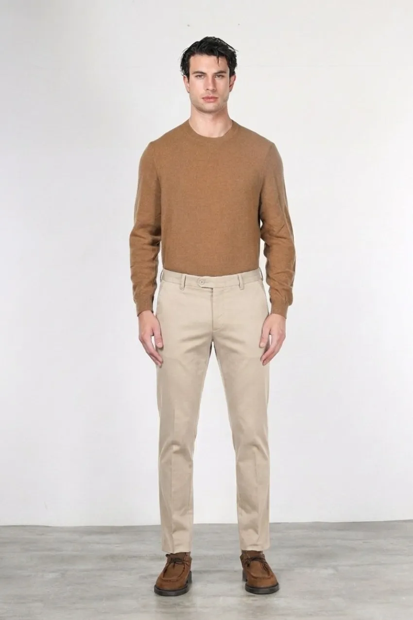Mason's Torino Flex chinos latte slim satin