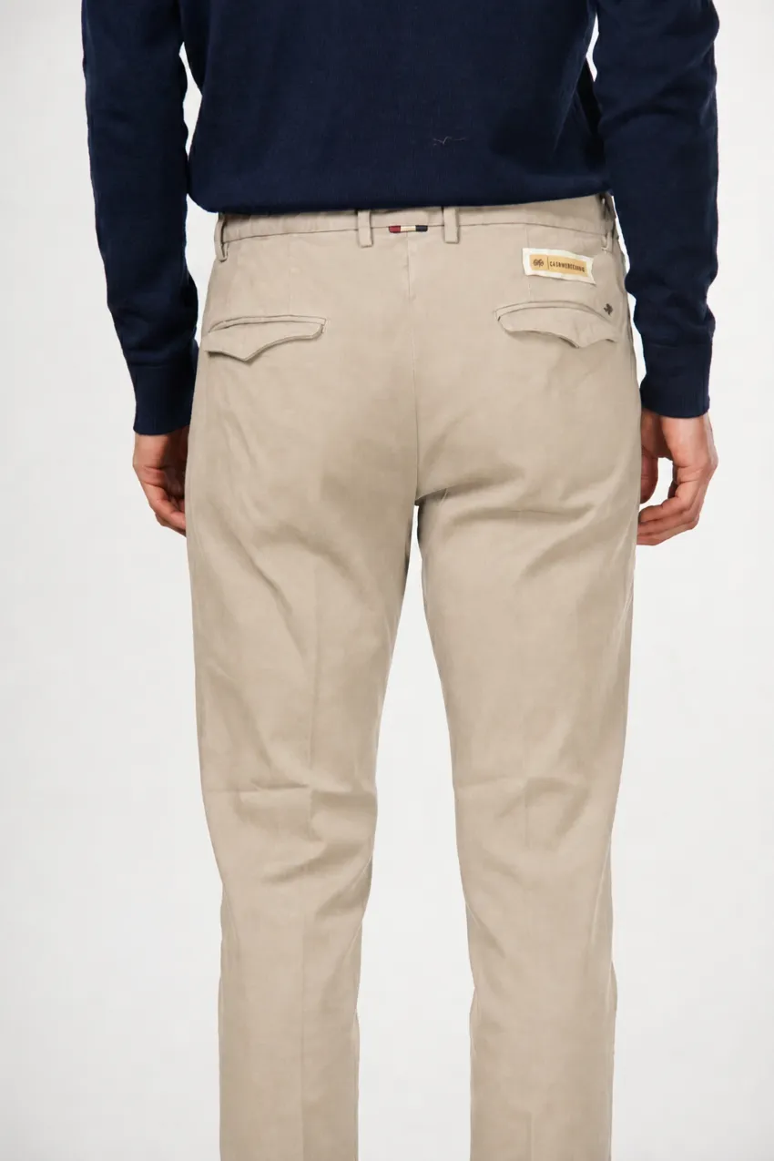 Mason's Torino 1 Pince chinobukser latte slim