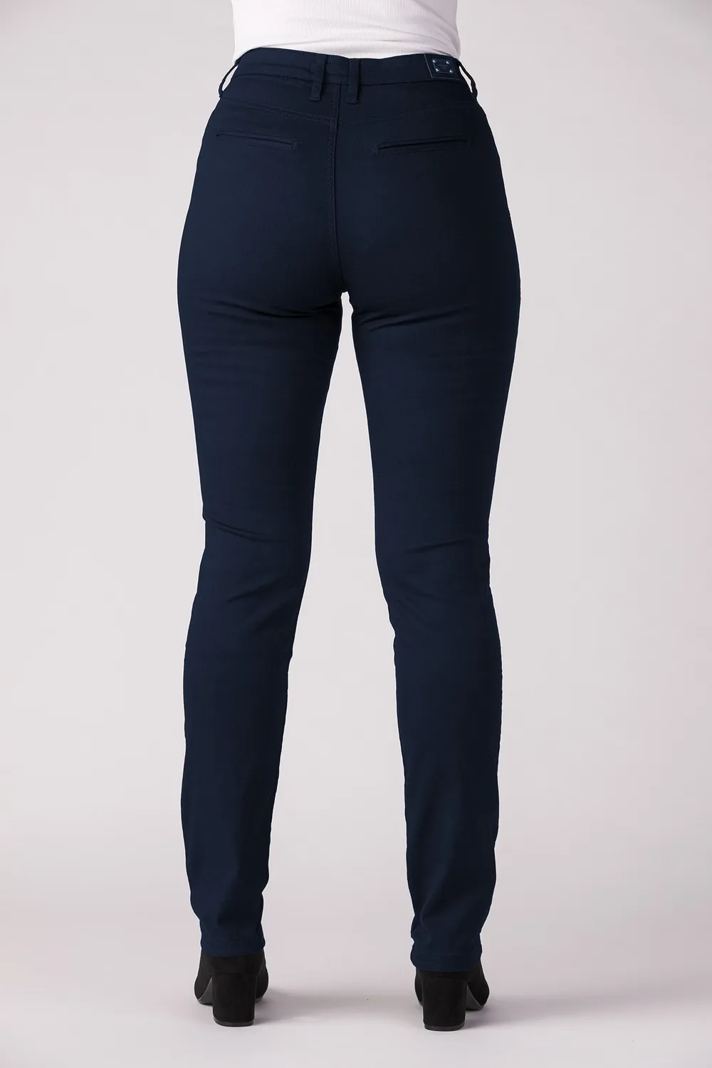 Merrytime Anna Slim bukser marine twill stretch