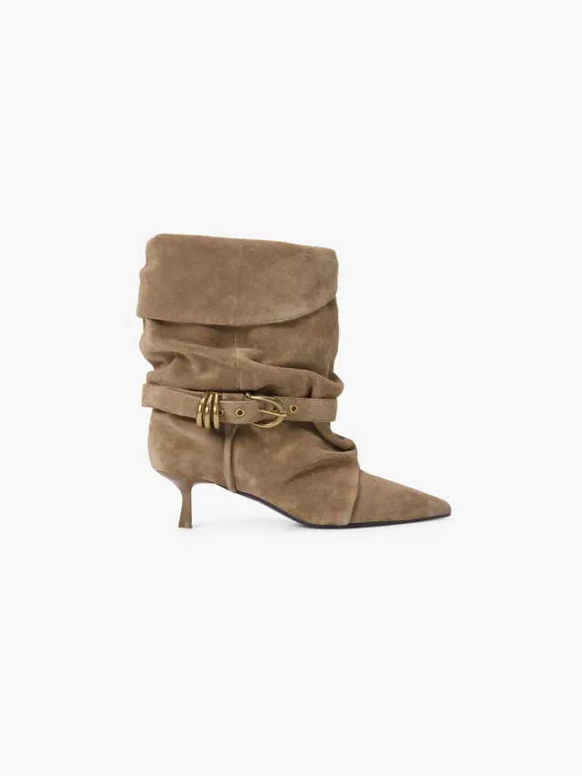 Miss Sixty støvler camel ruskind kitten heel