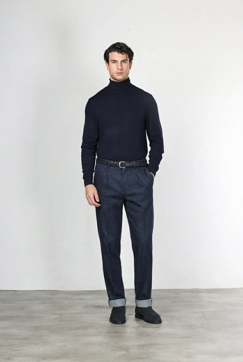 Mason's Pinces chinos navy relaxed denim