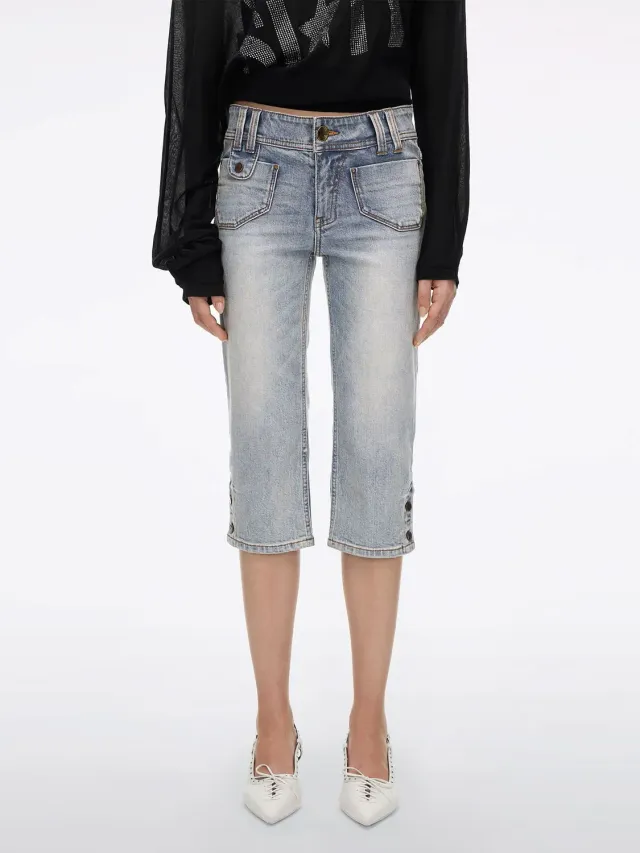 Miss Sixty Bella Skinny Capri jeans retro lyseblå