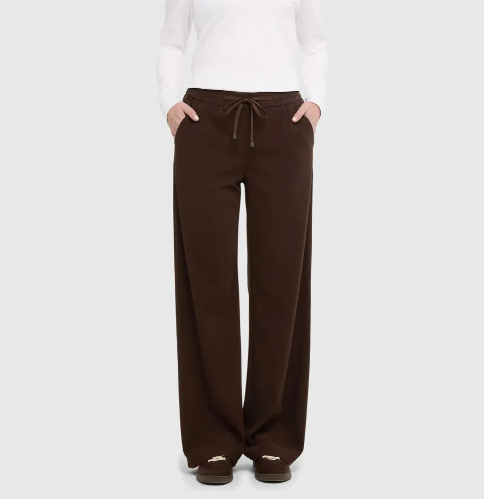 MAC Christy crepebukser brune wide