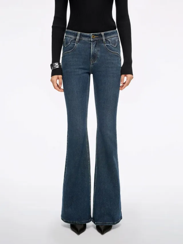 Miss Sixty Bella flare jeans mørkeblå lav talje