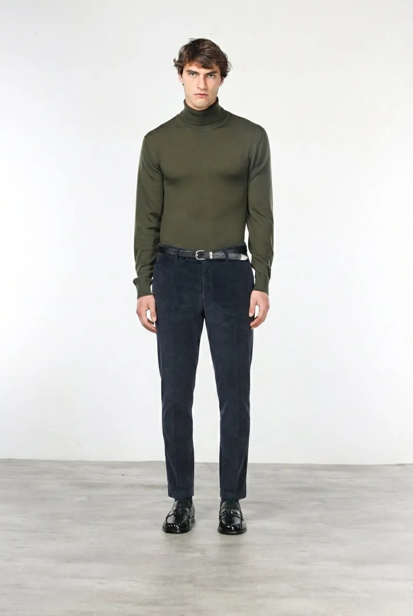 Mason's Milano chinos natblå fløjl extra slim