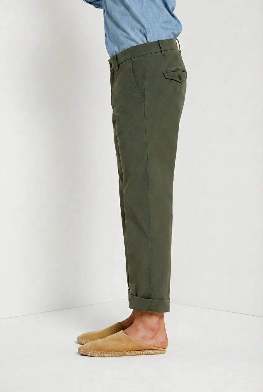 Mason's Boston Chinos herre mørkegrøn relaxed
