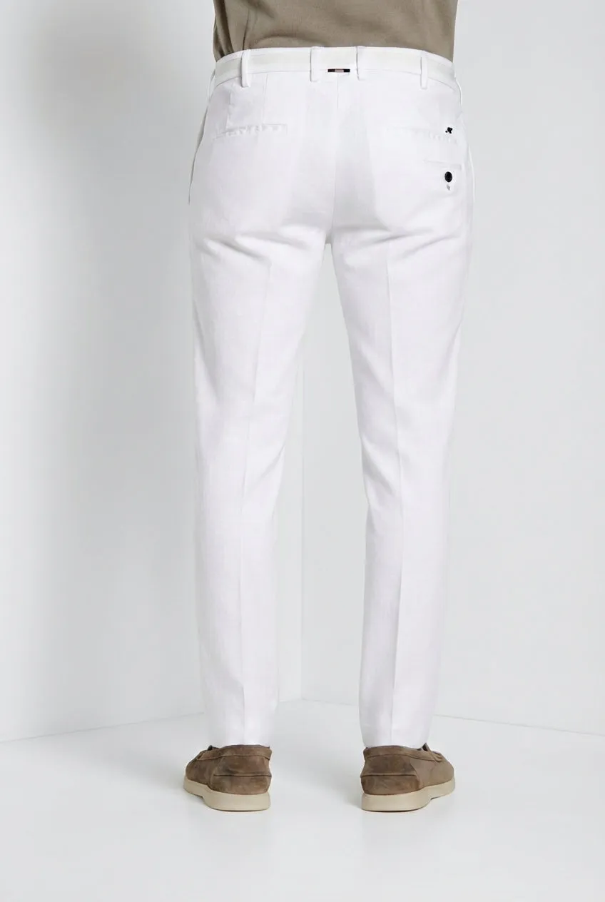 Mason's New York Cambridge chino hvide regular fit hør