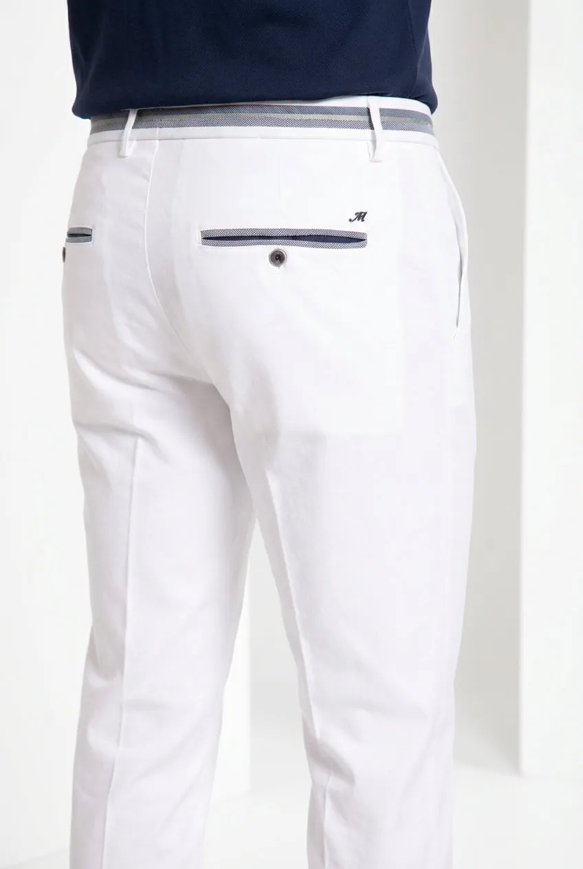 Mason's Torino Elegance chinos hvid slim stretch