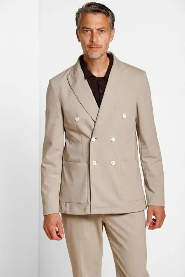 Mason's Golf blazer beige jersey dobbeltradet