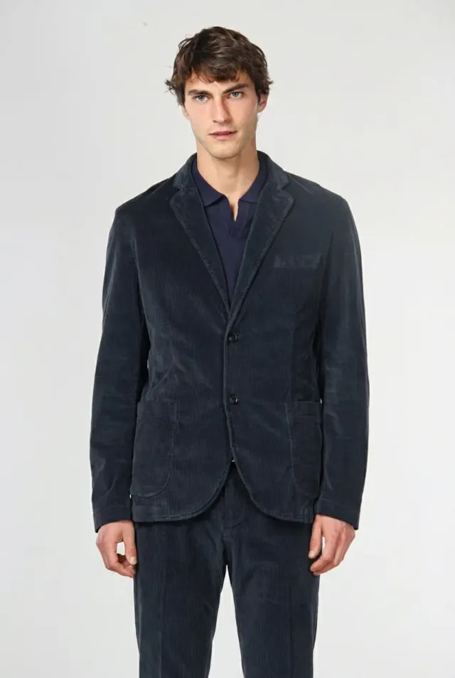Mason's Tiziano blazer mørkeblå fløjl regular