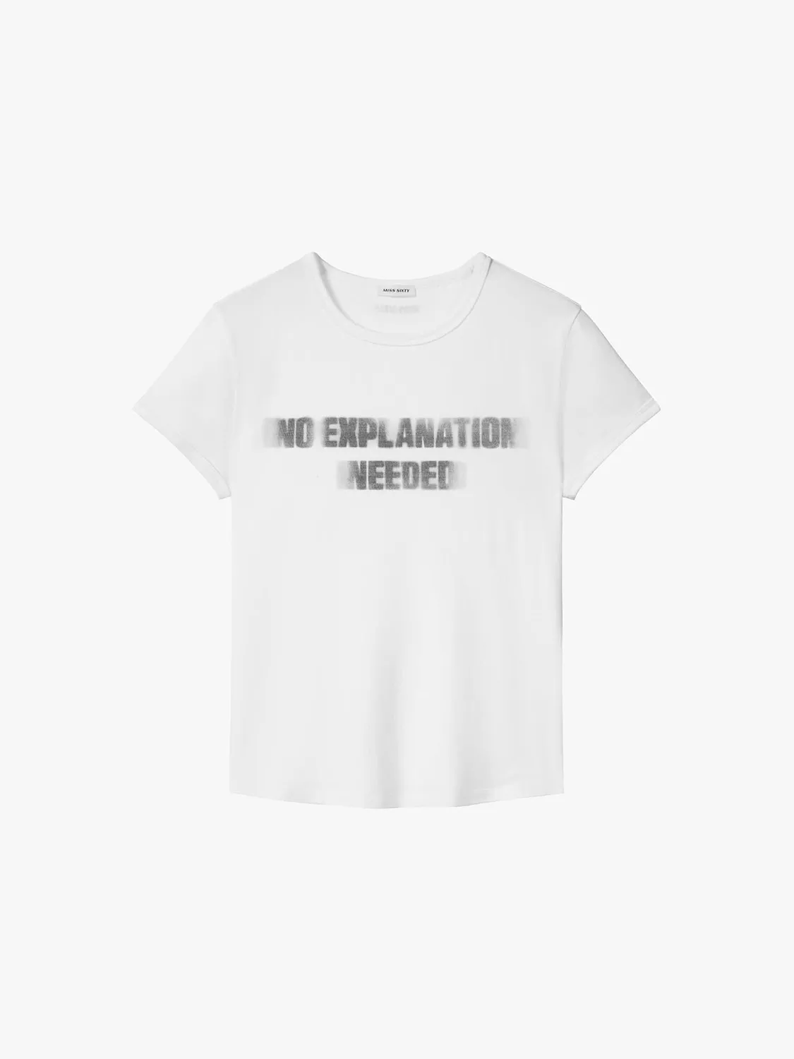 Miss Sixty Slogan Print T-shirt hvid relaxed