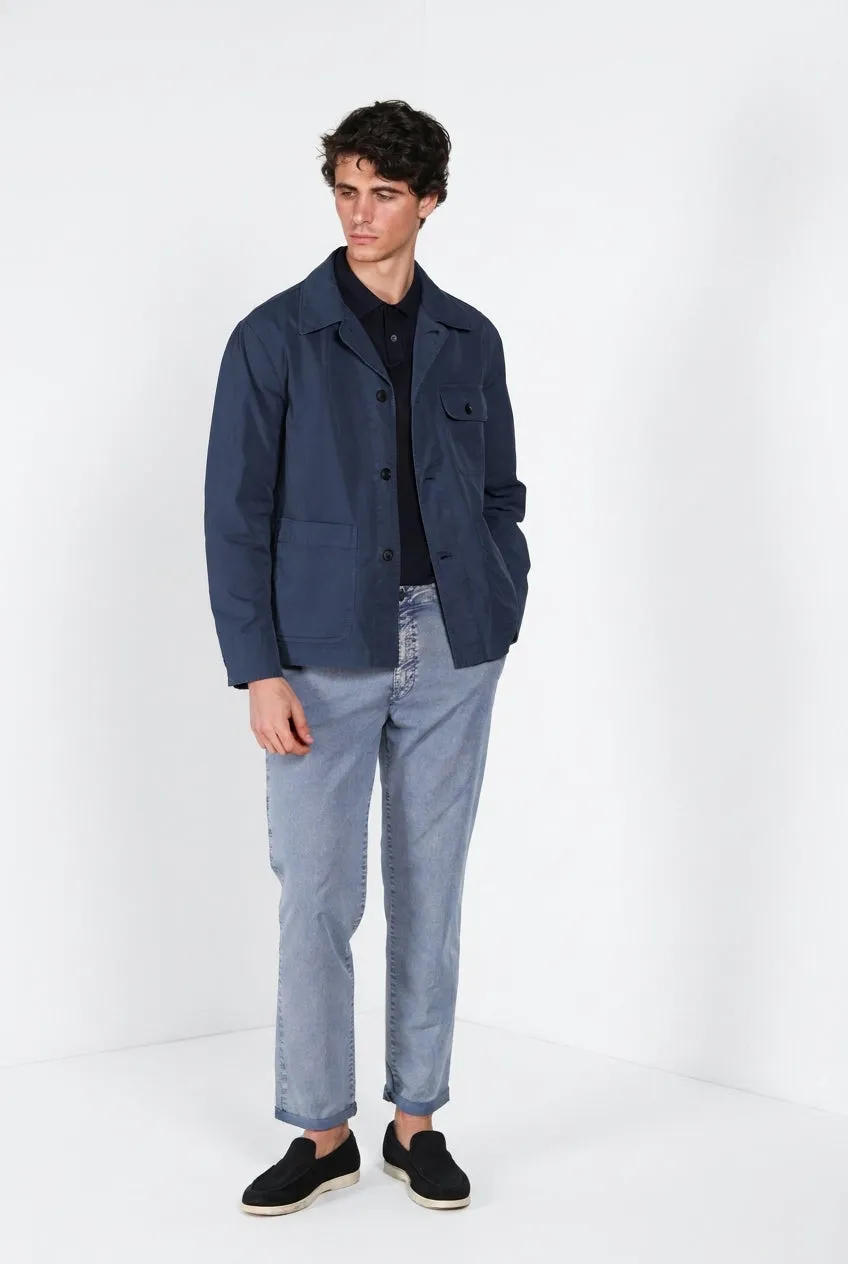 Mason's Work overshirt royal blå bomuld