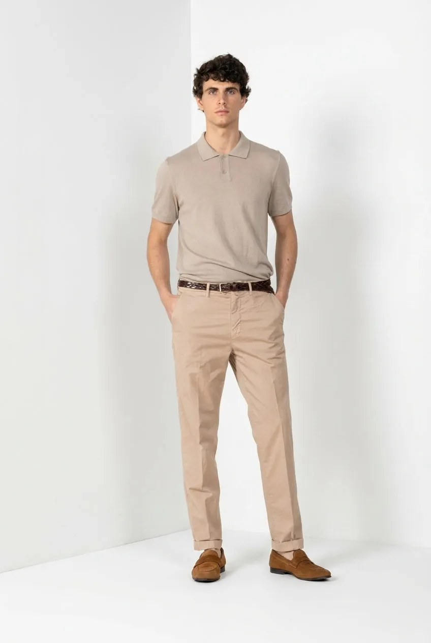 Mason's Boston chinos beige relaxed fit stretch