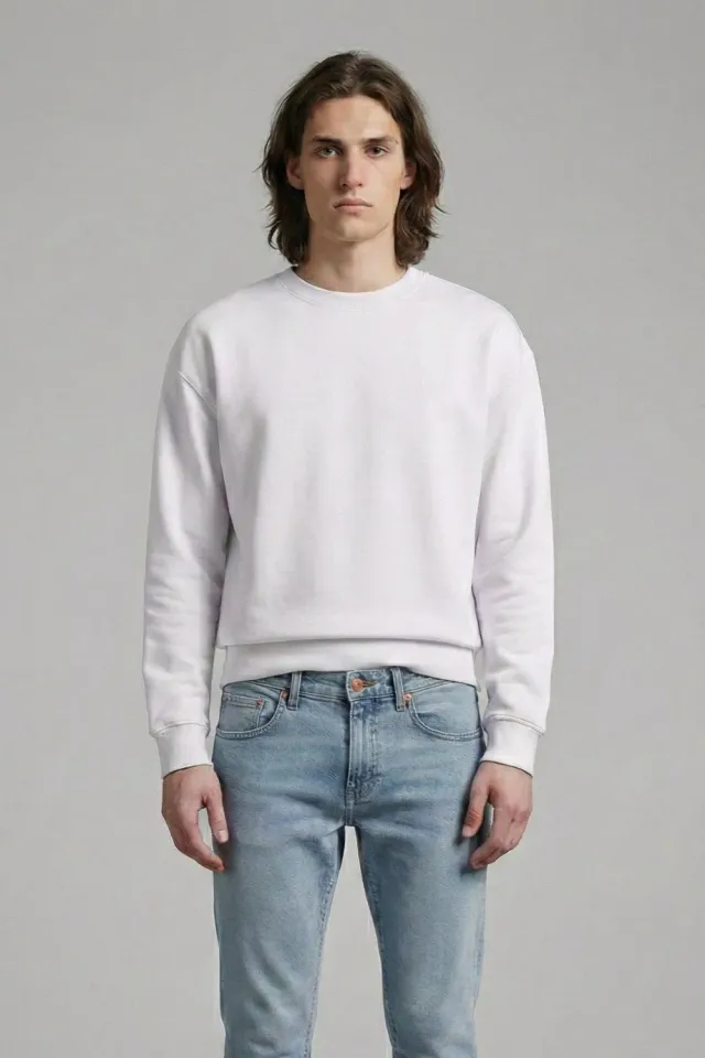 Organsk Classic Organic sweatshirt hvid – unisex