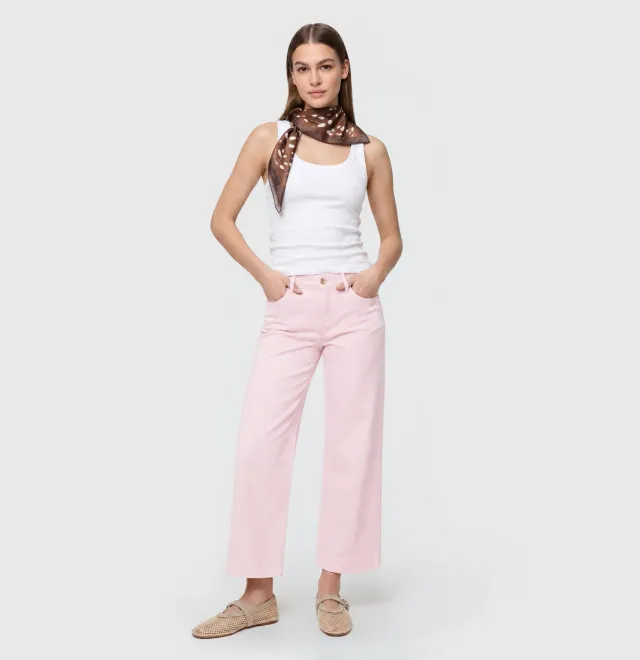 MAC Dream Wide Cropped wide jeans rosa længde 27