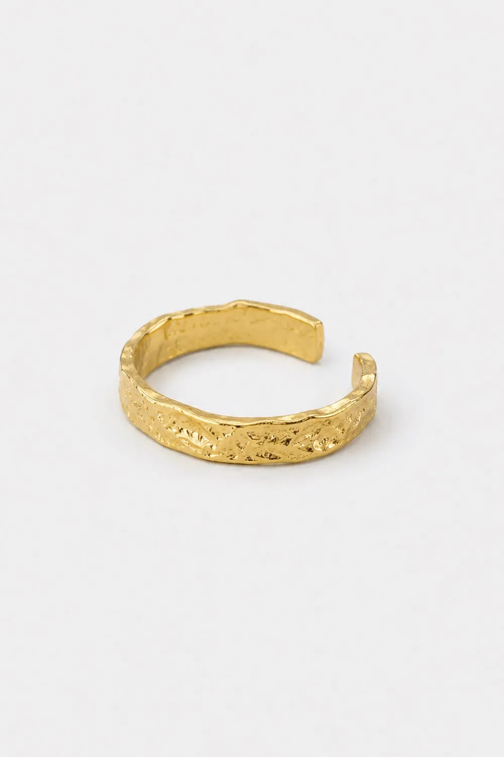 Organsk Textured Open ring guld justerbar
