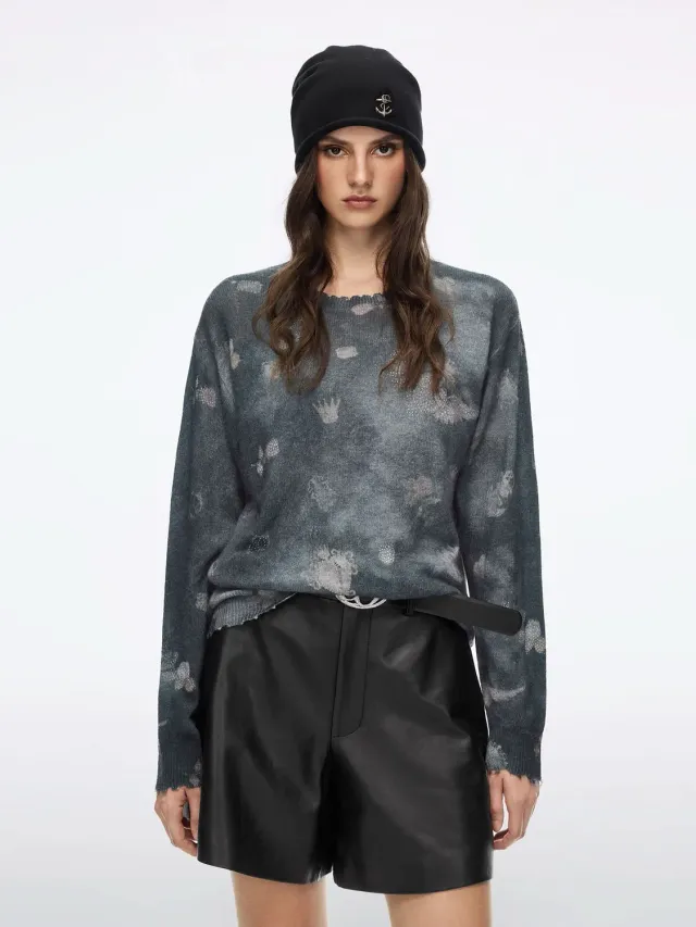 Miss Sixty Cashmere striktrøje black fog rhinsten