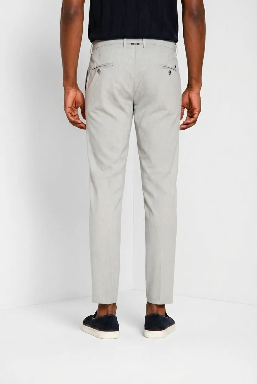 Mason's Milano chino grå sildebensmønster extra slim