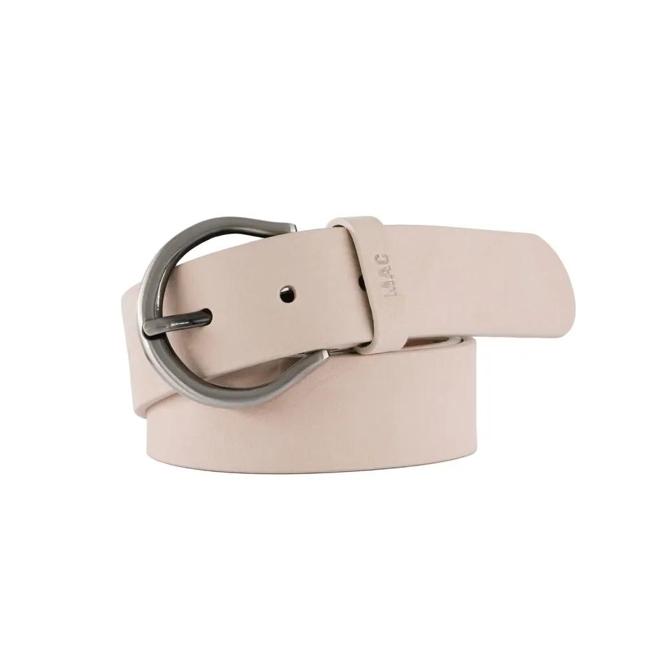 MAC Basic damebælte beige nubuklæder 3,5 cm
