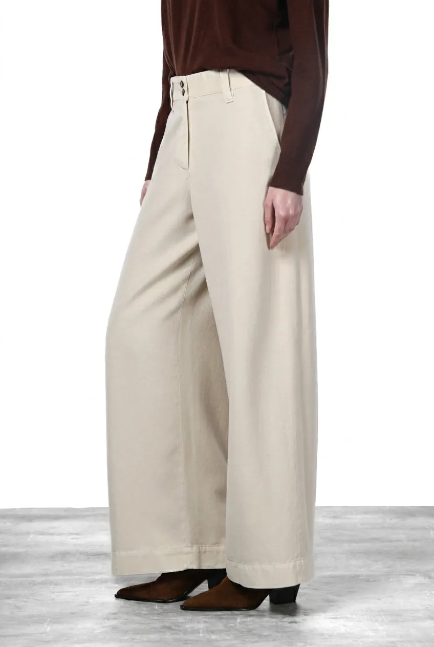 Mason's New York Wide Elax chinobukser creme wide leg