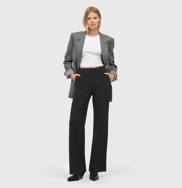 MAC Chiara 2177 bukser sort wide fit jersey