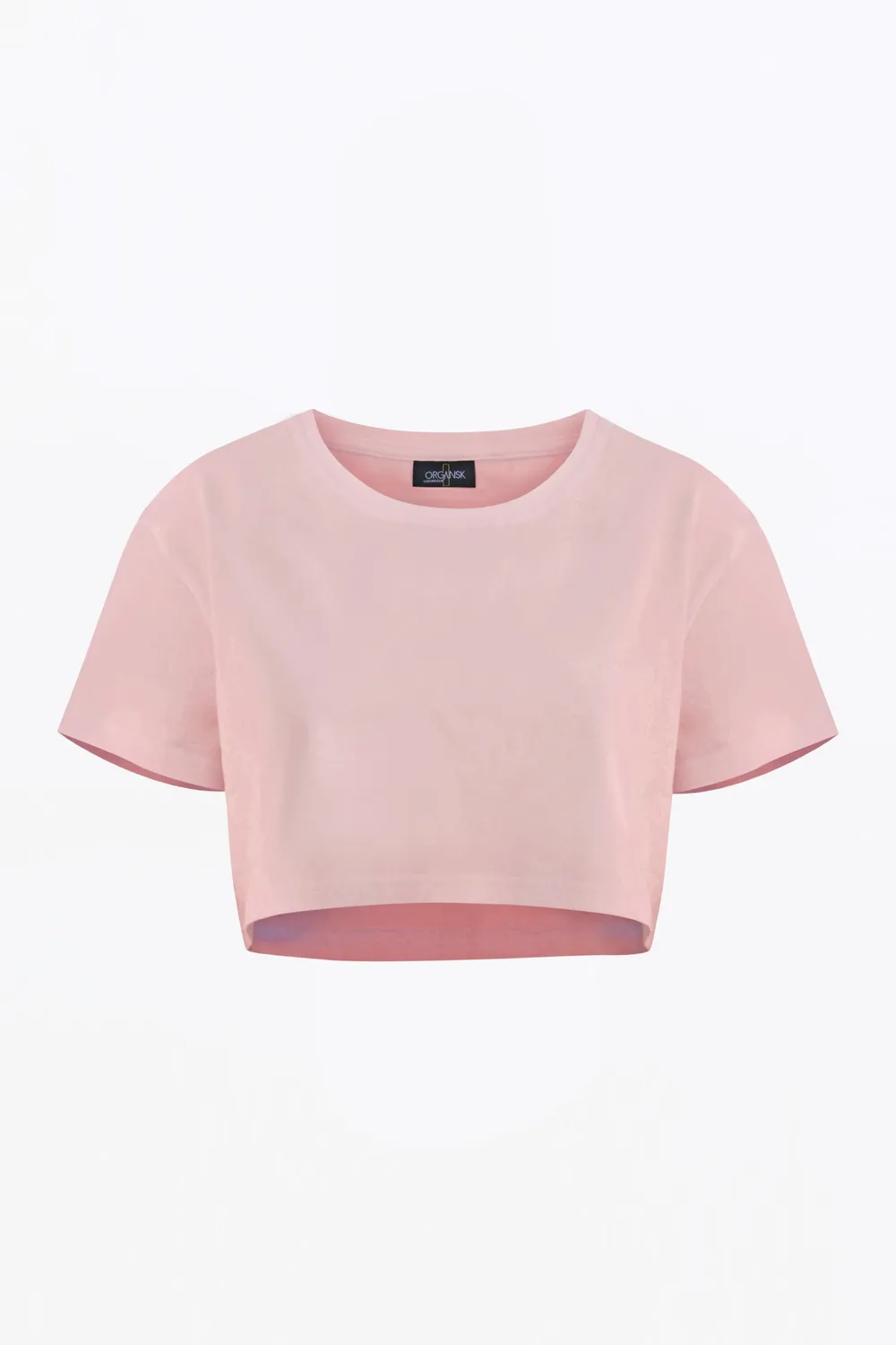 Organsk boxy crop T-shirt sort økologisk