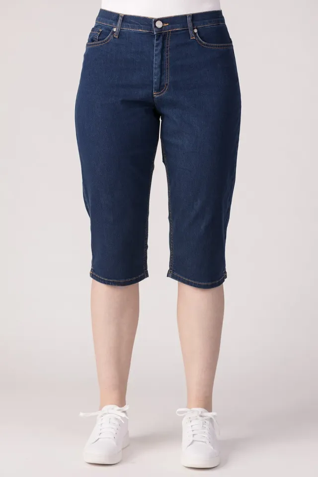 Merrytime 15661-432-28 Slim shorts mørk denim stræk