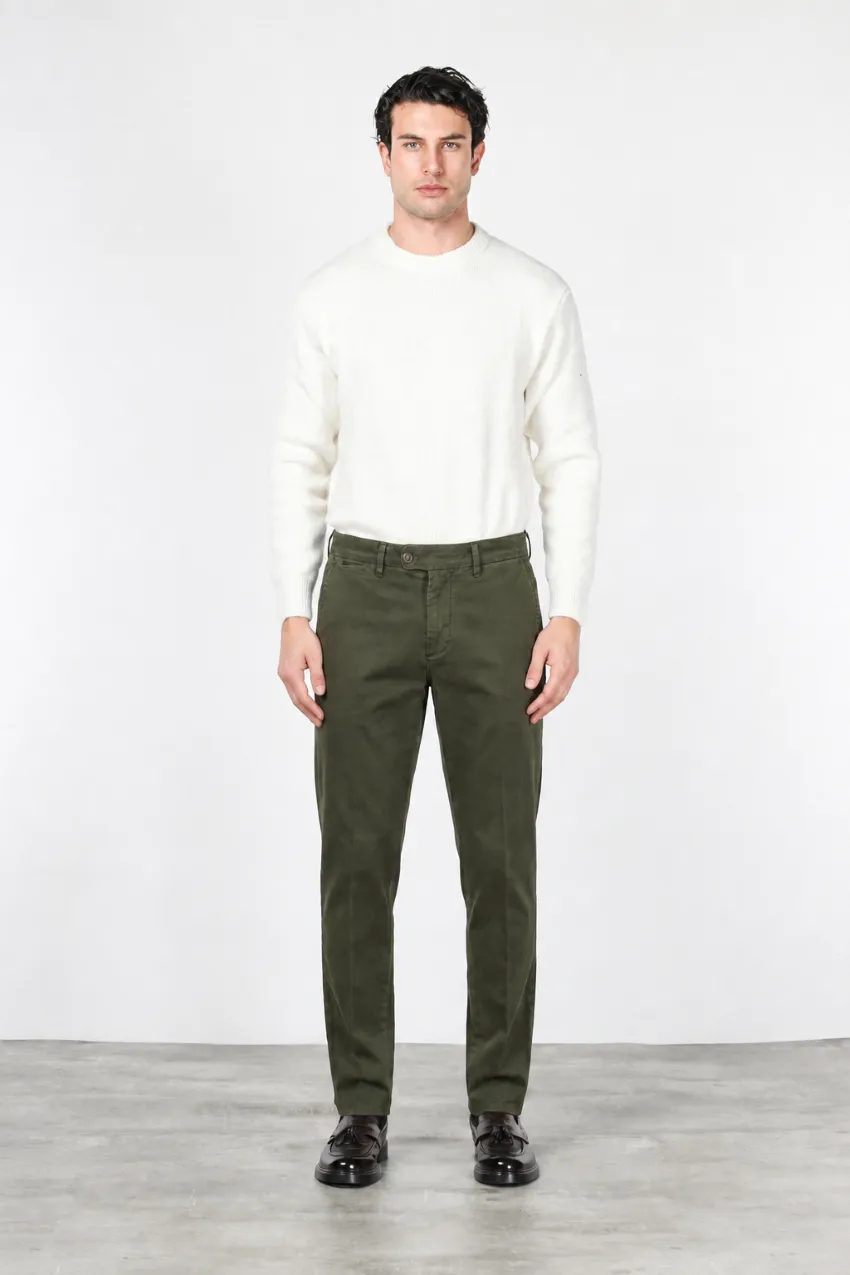 Mason's Square Work chinos mørkegrøn relaxed bull