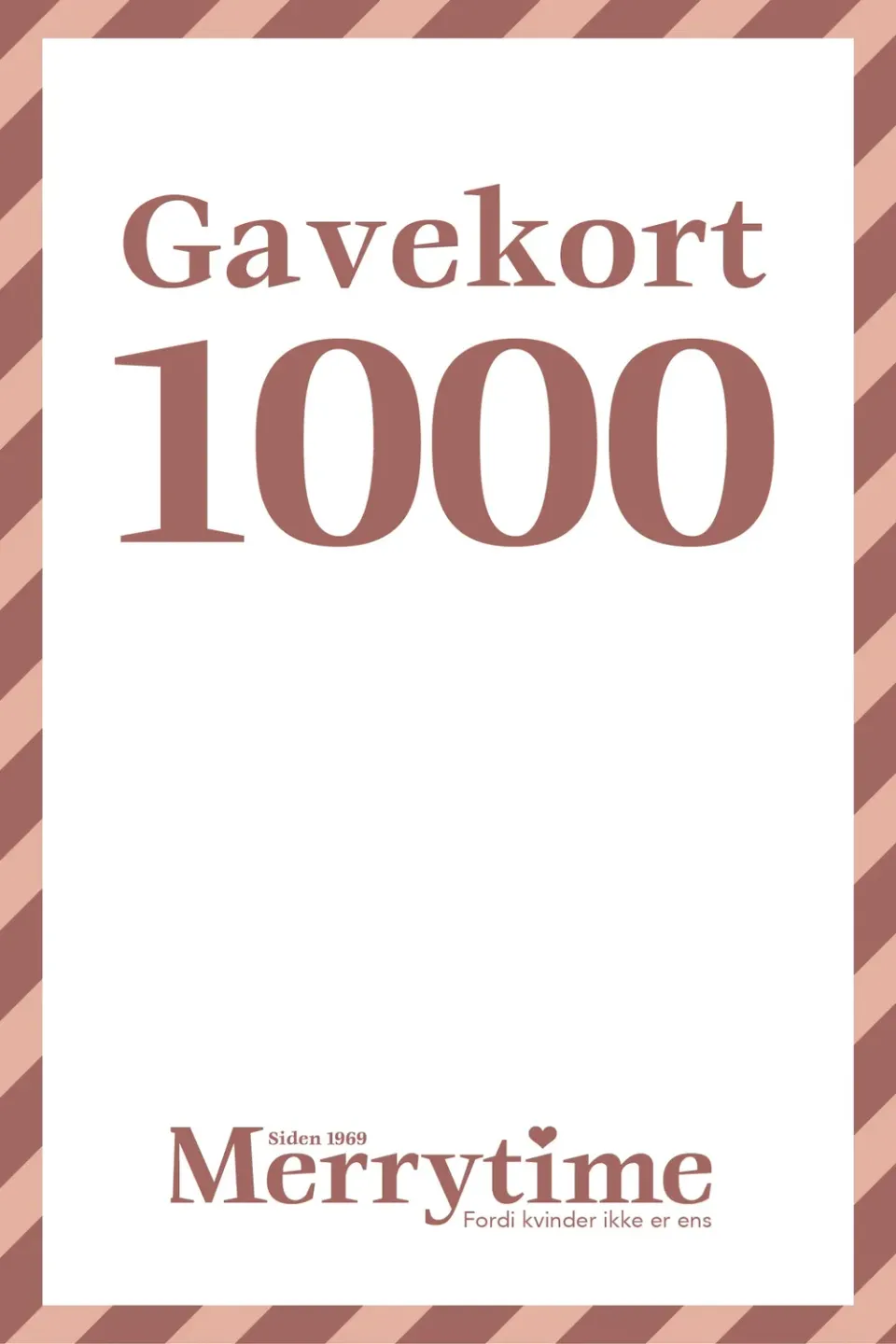 Merrytime gavekort 1000 kr email-gavekort