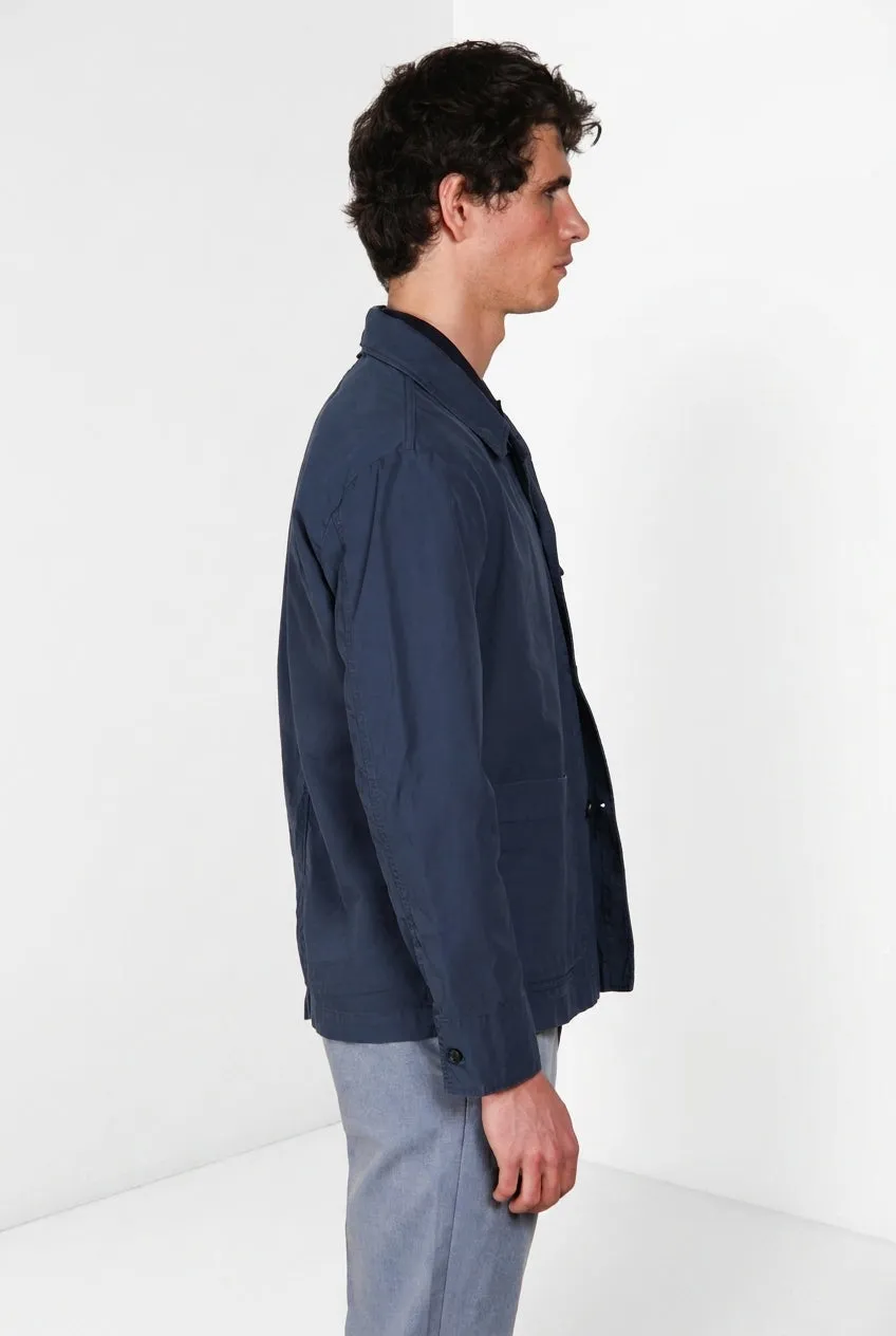 Mason's Work overshirt royal blå bomuld